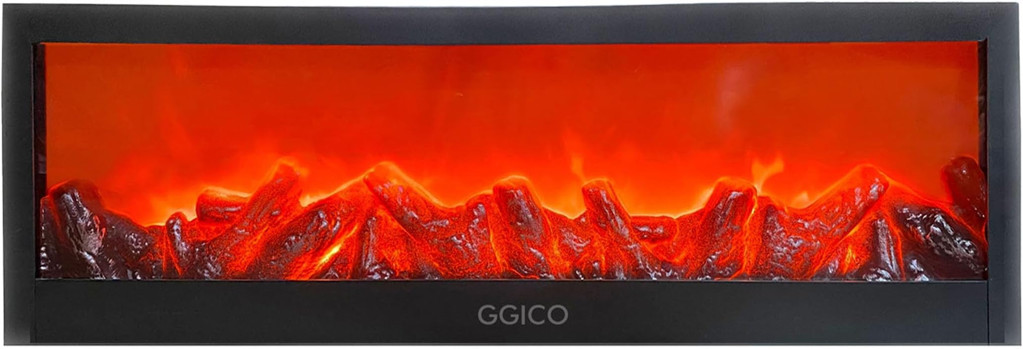 USB Operated Portable Tabletop Artificial LED Fireplace with Realistic Log Wood Burning Flame Simulation Effect for Decoration (Design 6)