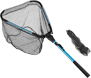 MOUNCHAIN Fishing Net Foldable Fishing Net,Fishing Landing Net Freshwater for Easy Catch & Release, Transportation & Storage