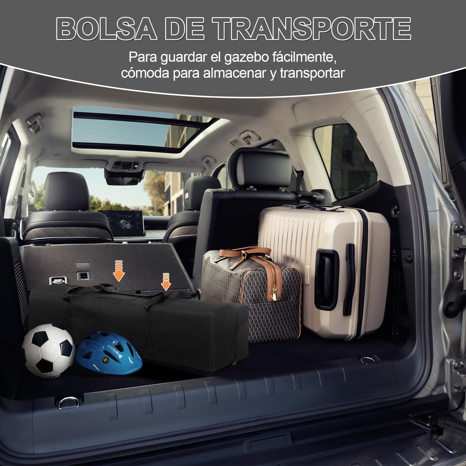 WOLTU Carpa Plegable 2x2m con 4 Paredes Desmontables - Protección Solar UPF 50+, Estructura Antiviento EN13561, 3 Alturas Ajustables, Toldo para Jardín/Playa/Camping - Beige