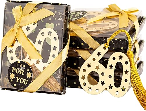 60 marcapáginas de cumpleaños número 50 para fiestas de cumpleaños número 50, recuerdos de 50 aniversario de boda, recuerdos, regalos de decoración