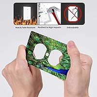 Vista 5 de Cubierta decorativa para toma de corriente de pavo real, cubierta de salida de 1 banda, cubierta de placa de interruptor de luz, placas