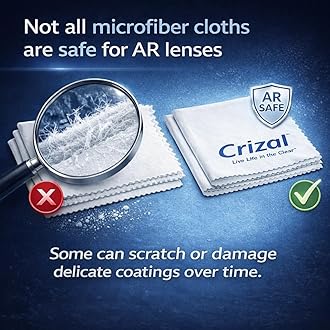 Eyeglass Lens Cleaning Kit with Pouch – 2 x 2oz Spray + Microfiber Cloth – Designed & Tested for AR-Coated Lenses – Complete Lens Care System