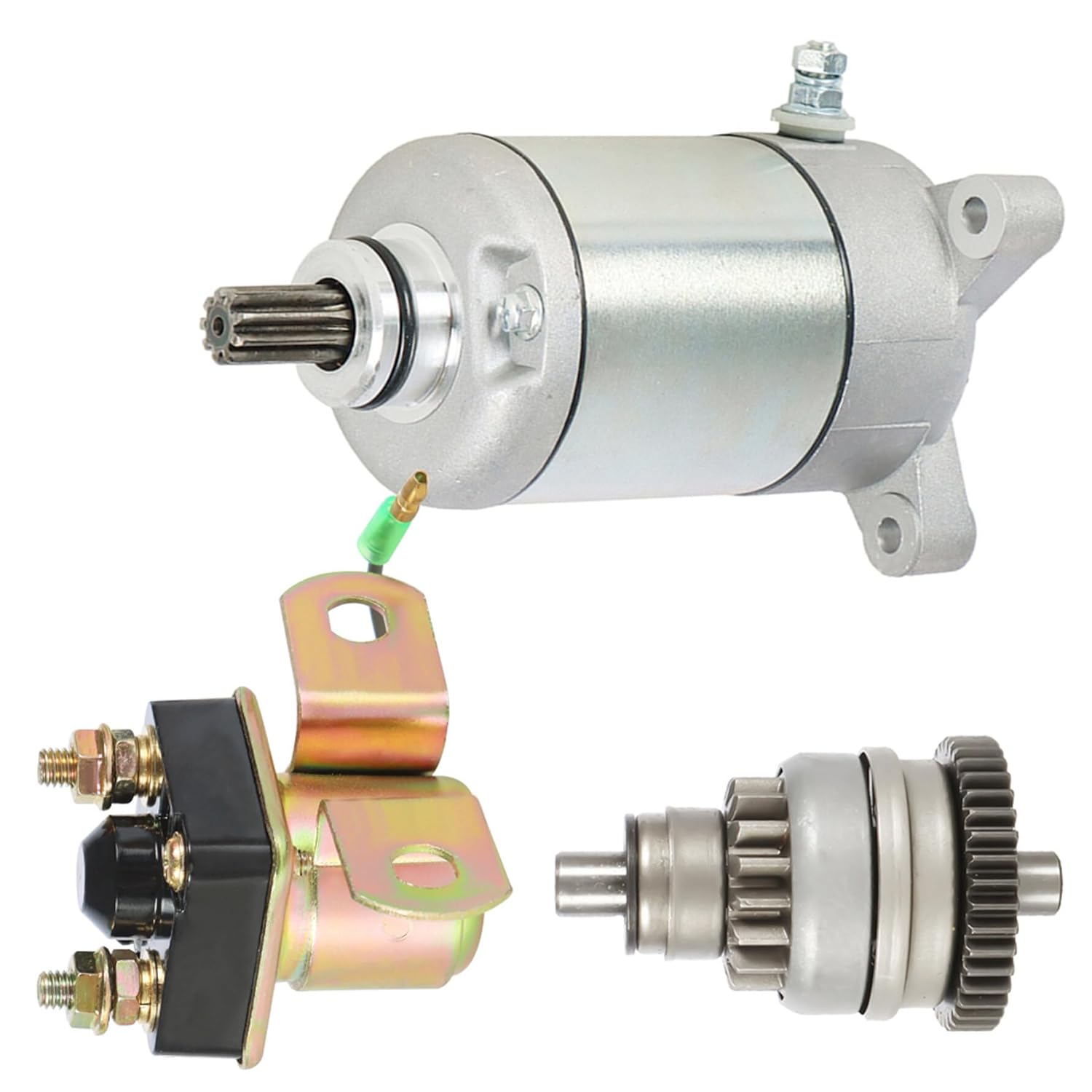 Silscvtt Starter Drive & Relay Solenoid Replacement for Polaris Sportsman 500 1996-2002 Replacement for Polaris Trailboss 325 1985-2002