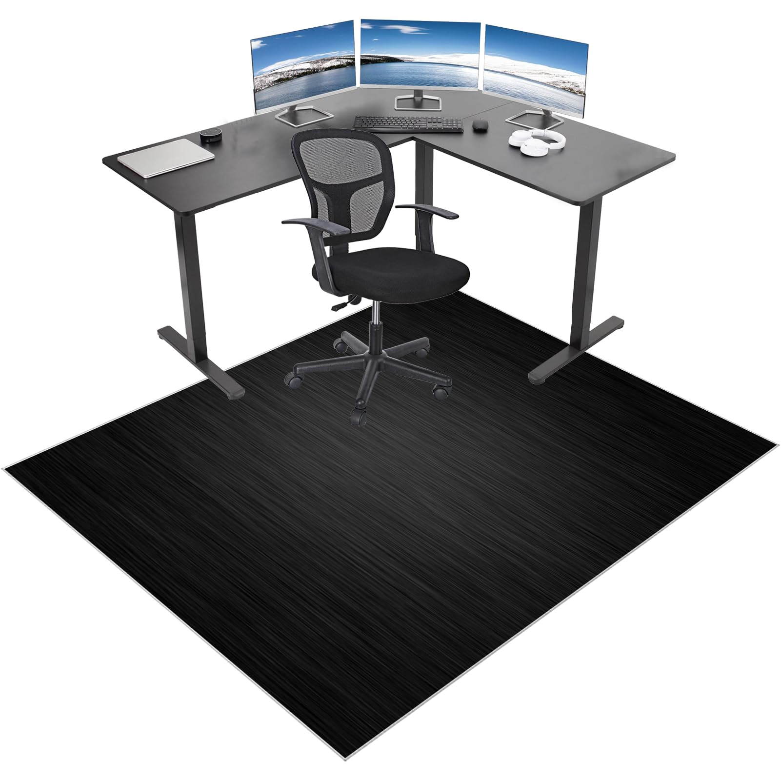 Office Chair Mat for Hardwood Floors, Gaming Computer Chair Mat, Desk Chair Mat for Carpeted Floor 100 x 140 cm, Floor Mat for Office Chair Carpet Protector, Home Office Chair Mat Rug for Laminate