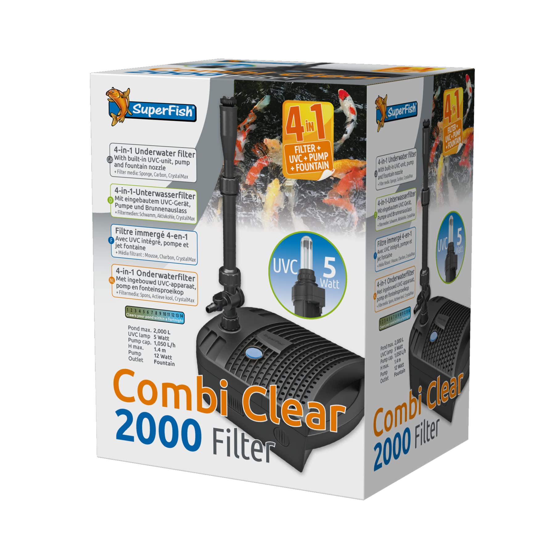 Superfish Combi Clear 2000 4 In 1 Pond Filter - All In One