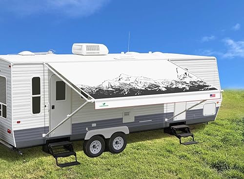 Leaveshade Tela de repuesto para toldo de autocaravana, tela para toldos de caravanas, poliéster recubierto de vinilo súper pesado de 12 pies 3