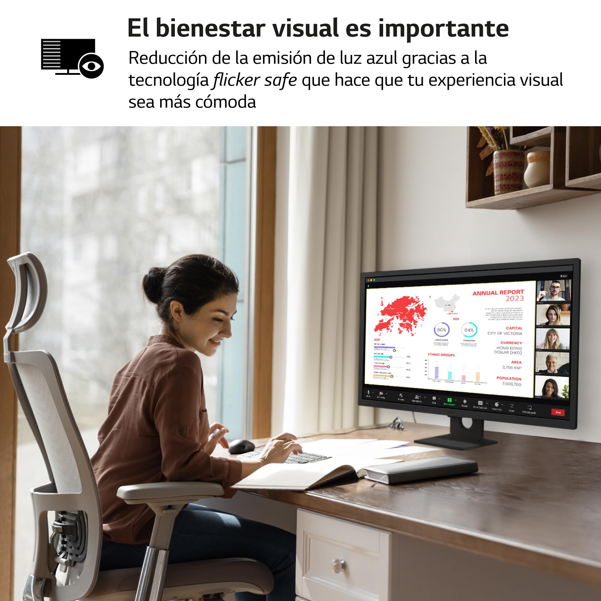 LG 32SR50F-B - Smart Monitor, 32", Pantalla IPS, 1920x1080, IPS, (16:9), webOS23, 250 nits, con Mando, Sin Cámara, Inclinación Ajustable, Negro