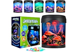 Jellyfish Lava Lamp with 6 RGB Color Changing Light Effect and Rotating Base