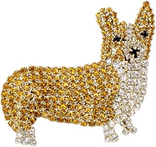 Corgi Pin with Austrian Crystal by Albert Weiss