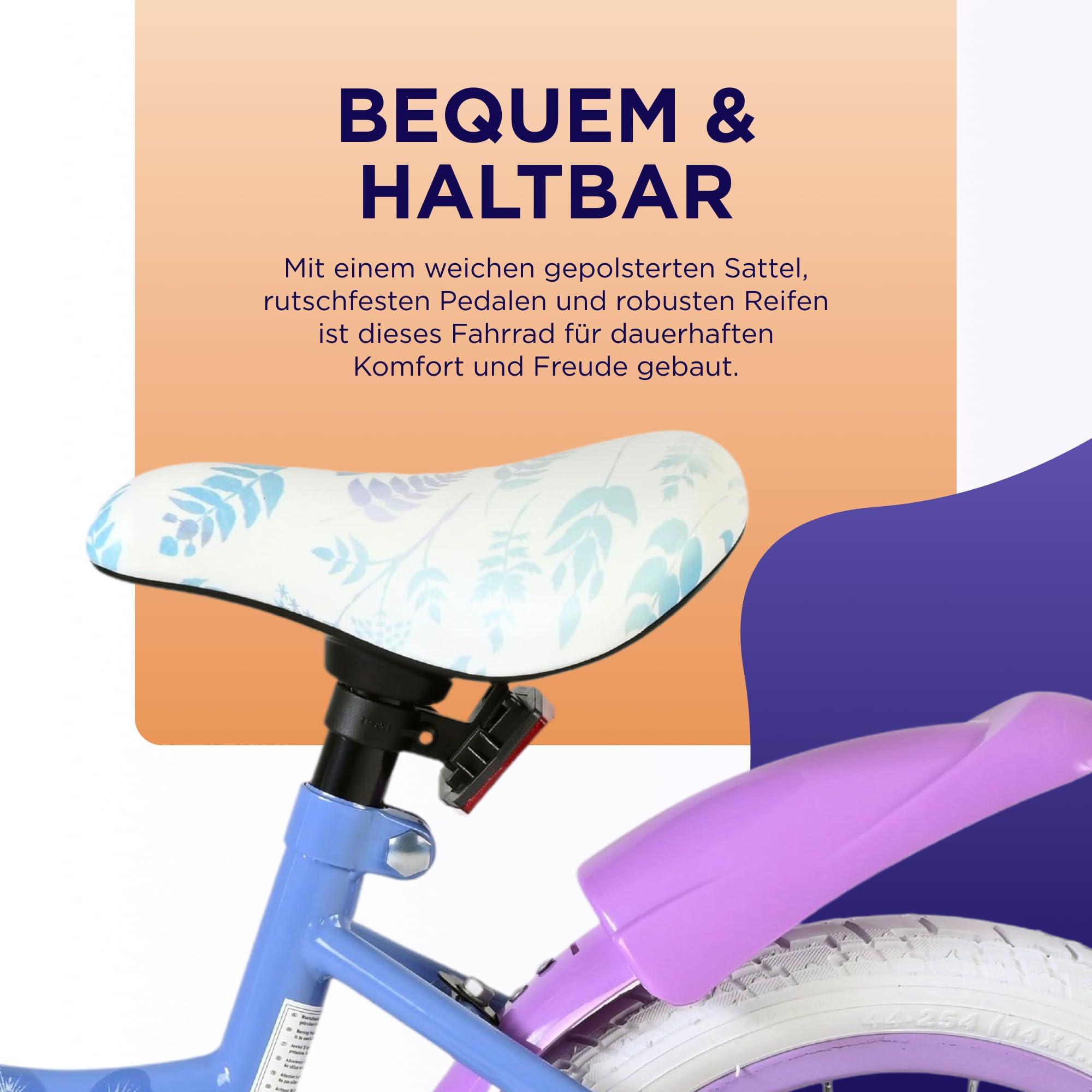 Volare Kinderfahrrad | 3–5 Jahre | Doppelte Handbremse, abnehmbare Stützräder, Pedalreflektoren & Trinkflasche | Verstellbarer Sattel | Geschenk für Mädchen