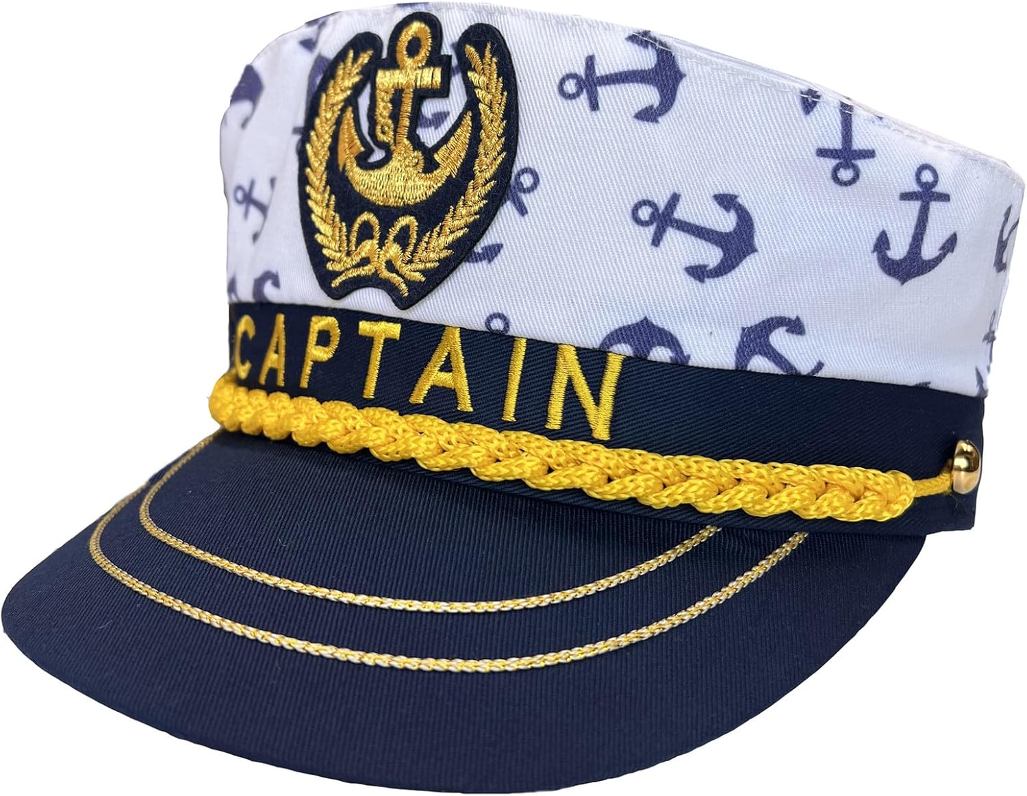Captain Yacht Hat Nautical Hat Adjustable Anchor Skippers Cap Navy Marine Admiral Hats for Men and Women - Image 9