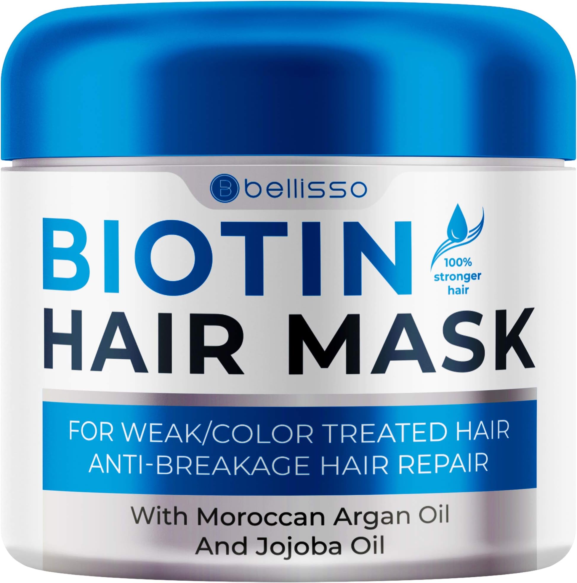 Biotin Hair Mask - Volume Boost and Deep Conditioner for Dry, Damaged Hair - Hydrating Repair Treatment for Women and Men - Moisture Conditioning for Curly Hair and Split Ends - Sulfate Paraben Free