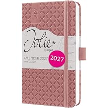SIGEL 7J128 Weekly planner Jolie 2027-1 year - approx. A6 - Dusty Red - 2 pages = 1 week - hardcover - 80 gsm - dusty red - 174 p. - FSC-certified