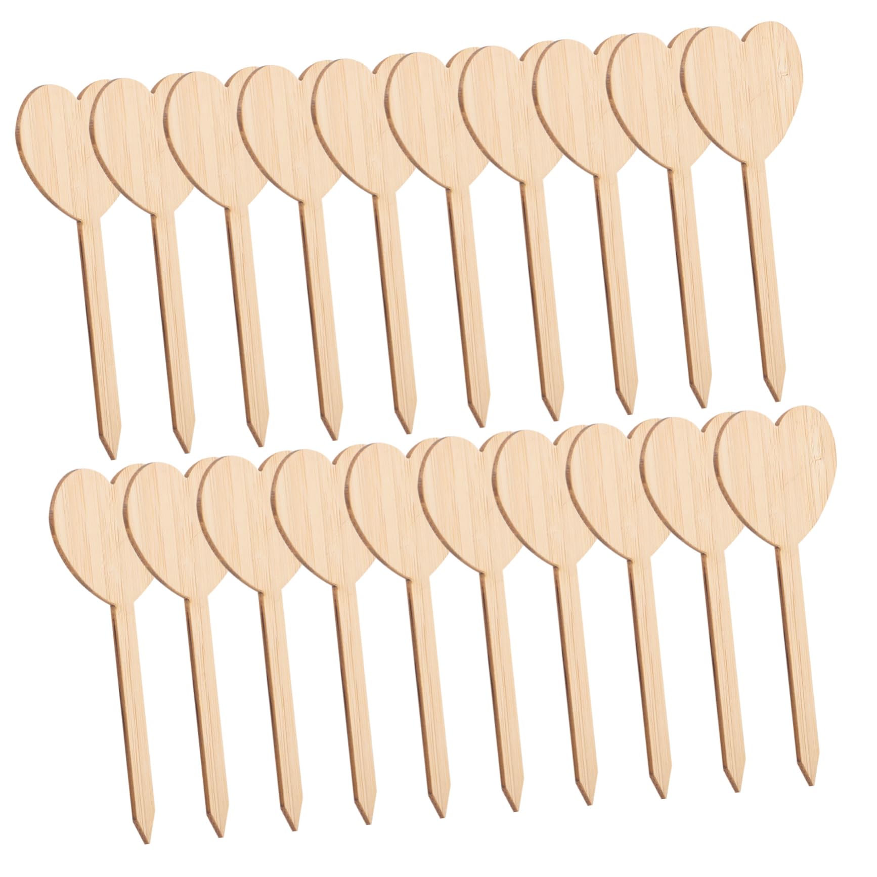BESTonZON 5 ensembles Étiquettes Autocollantes En Bambou Pour Jardin Piquets Panneaux De Jardin Étiquettes Pour Plantes D'Extérieur Piquets De Jardin Marqueurs De 20 pièces * 5