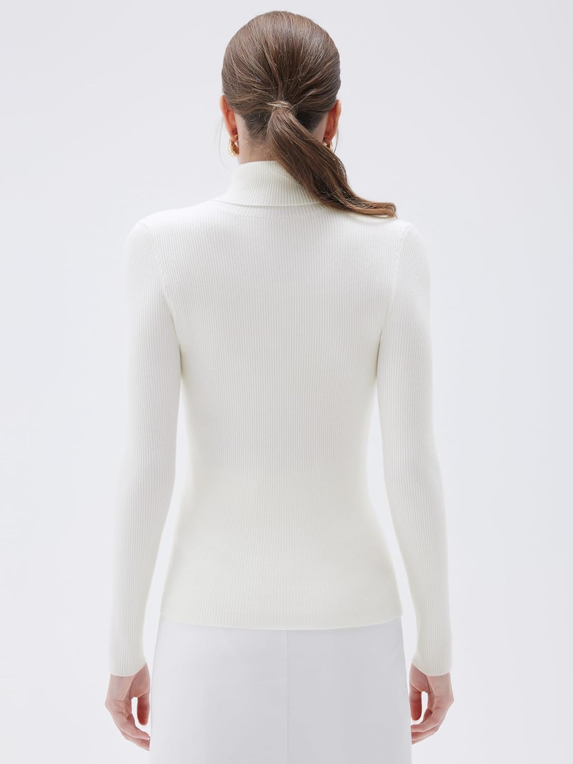 SUUKSESS Women Turtleneck Cashmere Blend Sweater Long Sleeve Shirts Fall Basic Thermal Tops Winter Clothes - Image 7