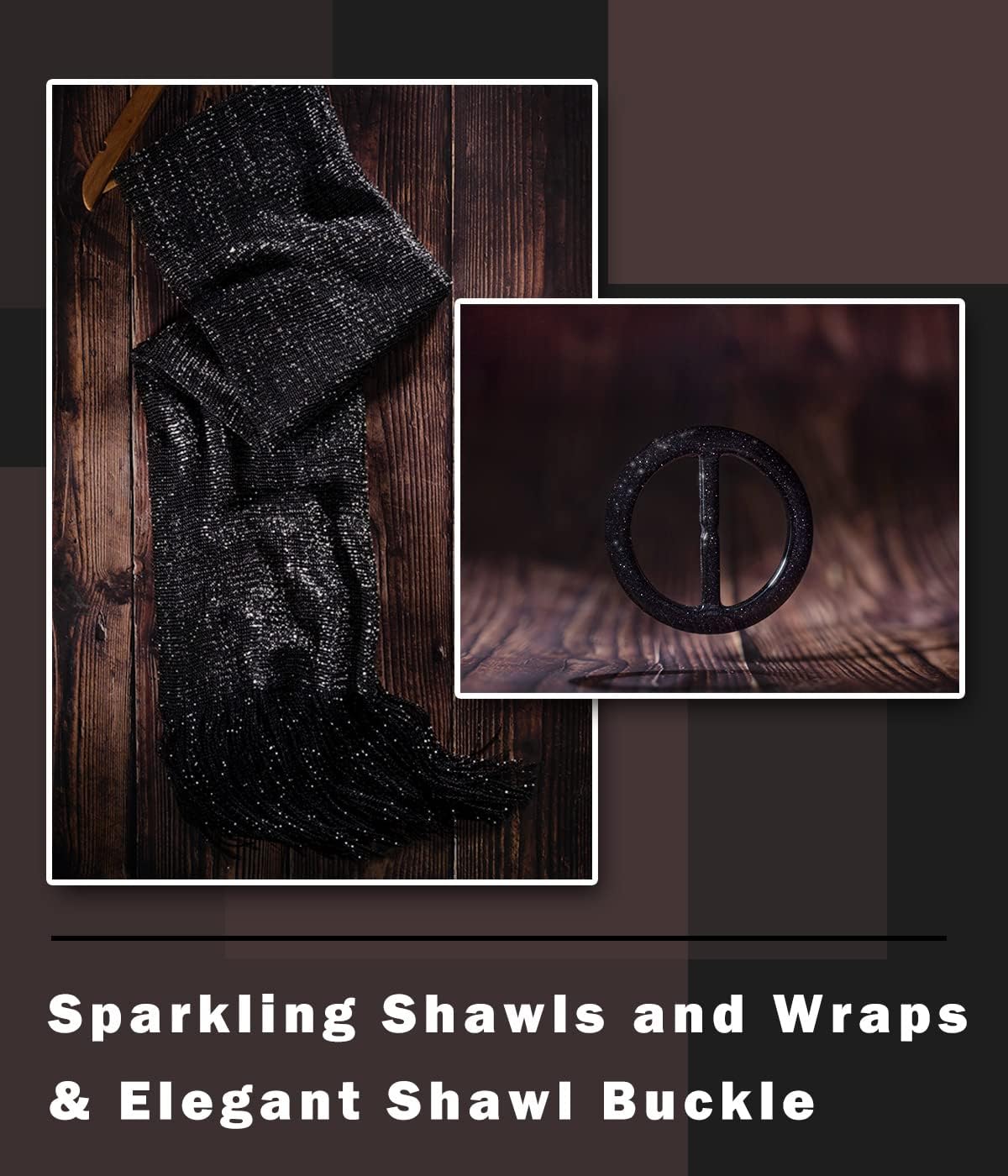 Sparkling Metallic Shawls and Wraps with Buckle,for Evening Dresses Party Wedding Bride Bridesmaid image 2