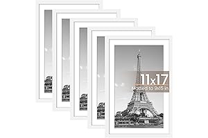 upsimples 11x17 Picture Frame Set of 5 | White