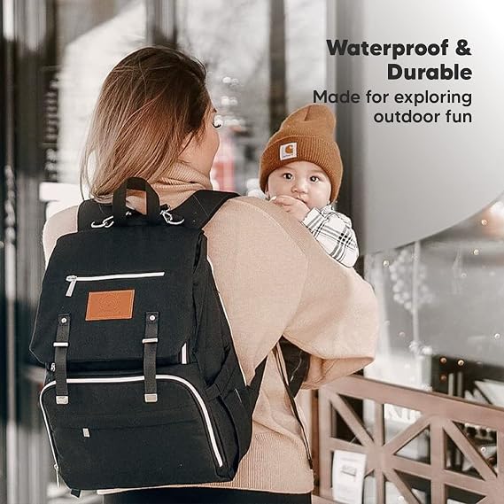 KeaBabies Baby Wrap Carrier and Diaper Bag Backpack - All in 1 Original Breathable Baby Sling, Lightweight,Hands Free Baby Carrier Sling - Waterproof Multi Function Baby Travel Bags, Baby Carrier Wrap