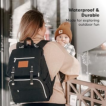 KeaBabies Baby Wrap Carrier and Diaper Bag Backpack - All in 1 Original Breathable Baby Sling, Lightweight,Hands Free Baby Carrier Sling - Waterproof Multi Function Baby Travel Bags, Baby Carrier Wrap