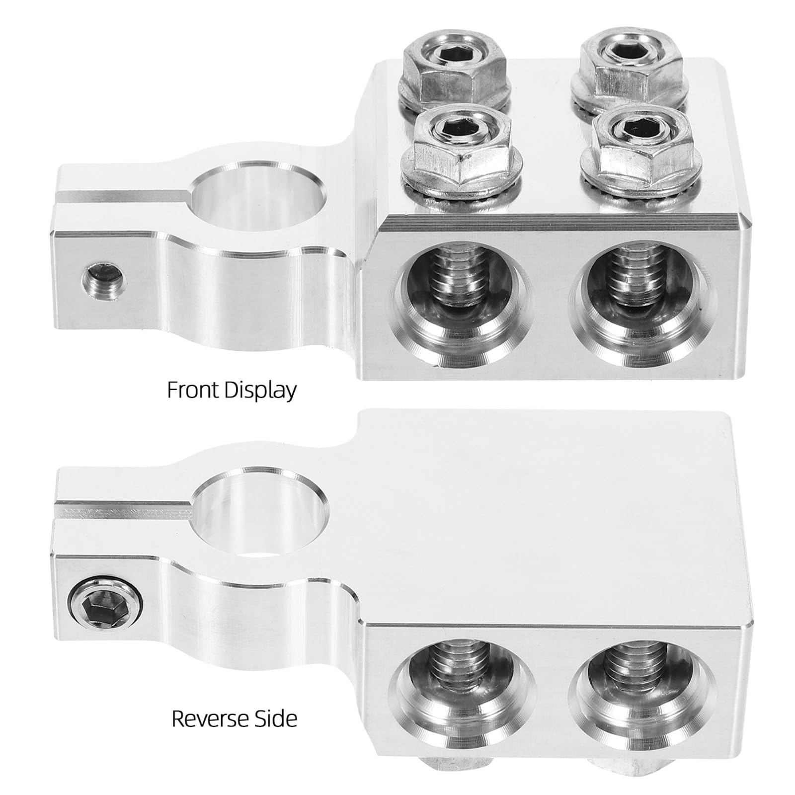 ORFOFE Coupe-circuit Argenté en Alliage D'aluminium Performance Fiable de Batterie et Sortie D'énergie Stable pour Voiture Adaptée aux Véhicules
