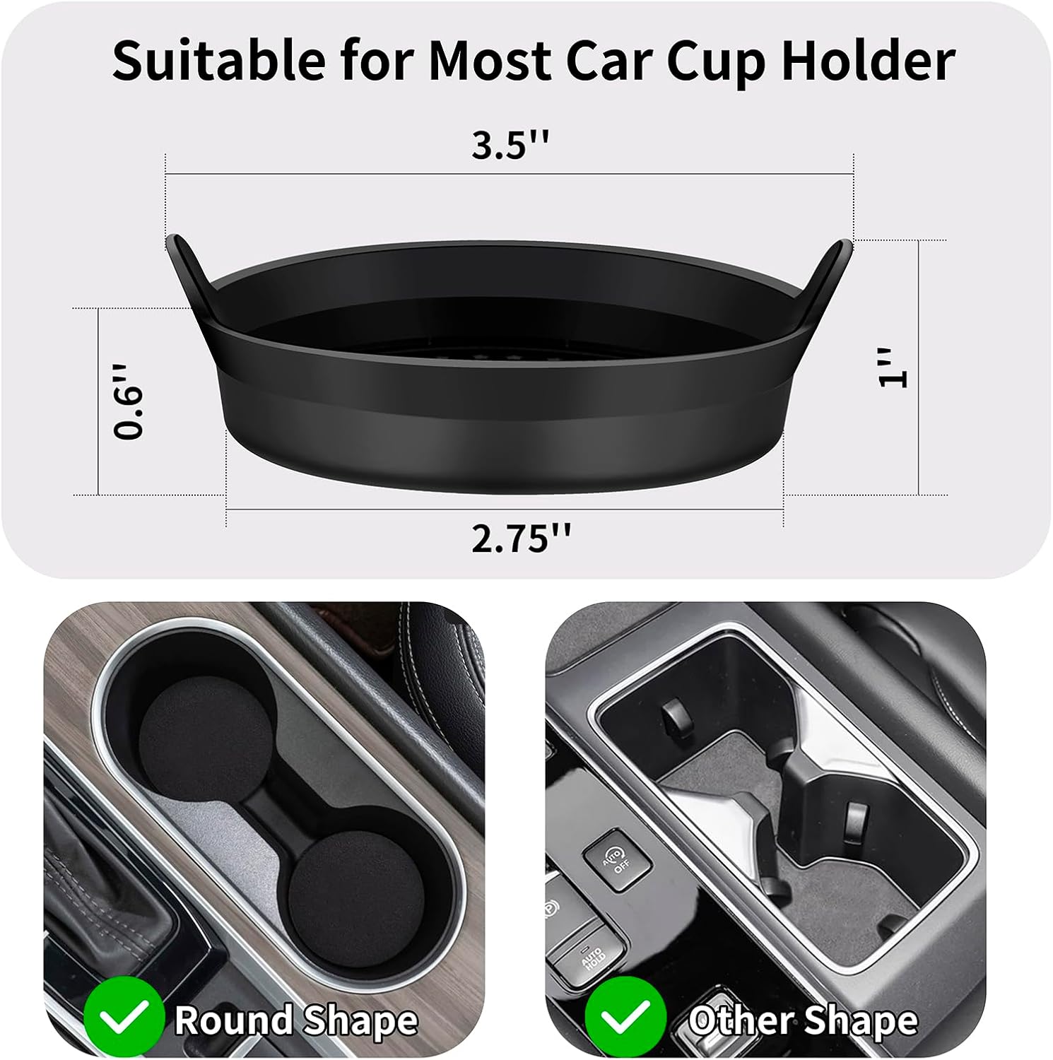 FAYAHAR 4 Pièces Car Coasters, Dessous De Verre Pour Voiture