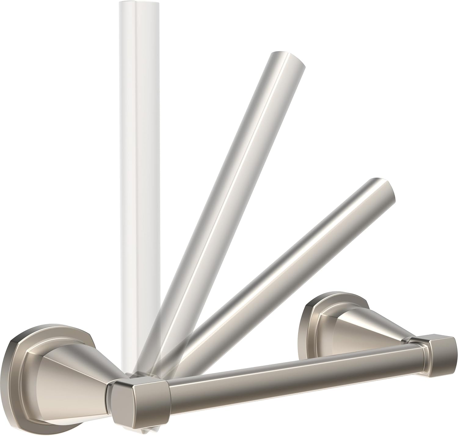 Delta Faucet 77655-SS Stryke Double Post Pivoting Toilet Paper Holder, Stainless