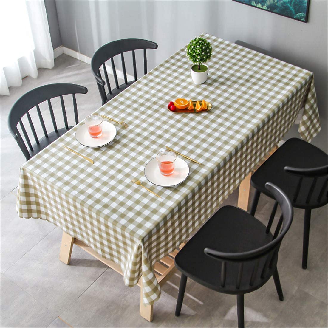 Nappe rectangulaire décoration imperméable lavable 90x135