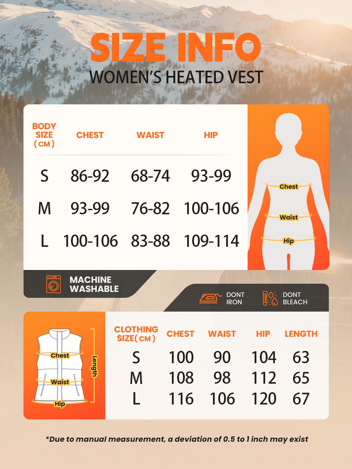 Chaleco Calefactable Mujer con Batería de 12V 12000mAh, 4 Niveles de Calor y Control por App, Chaleco Térmico Ligero para Invierno, Exteriores, Senderismo, Esquí, Hogar y Teletrabajo(Talla L)