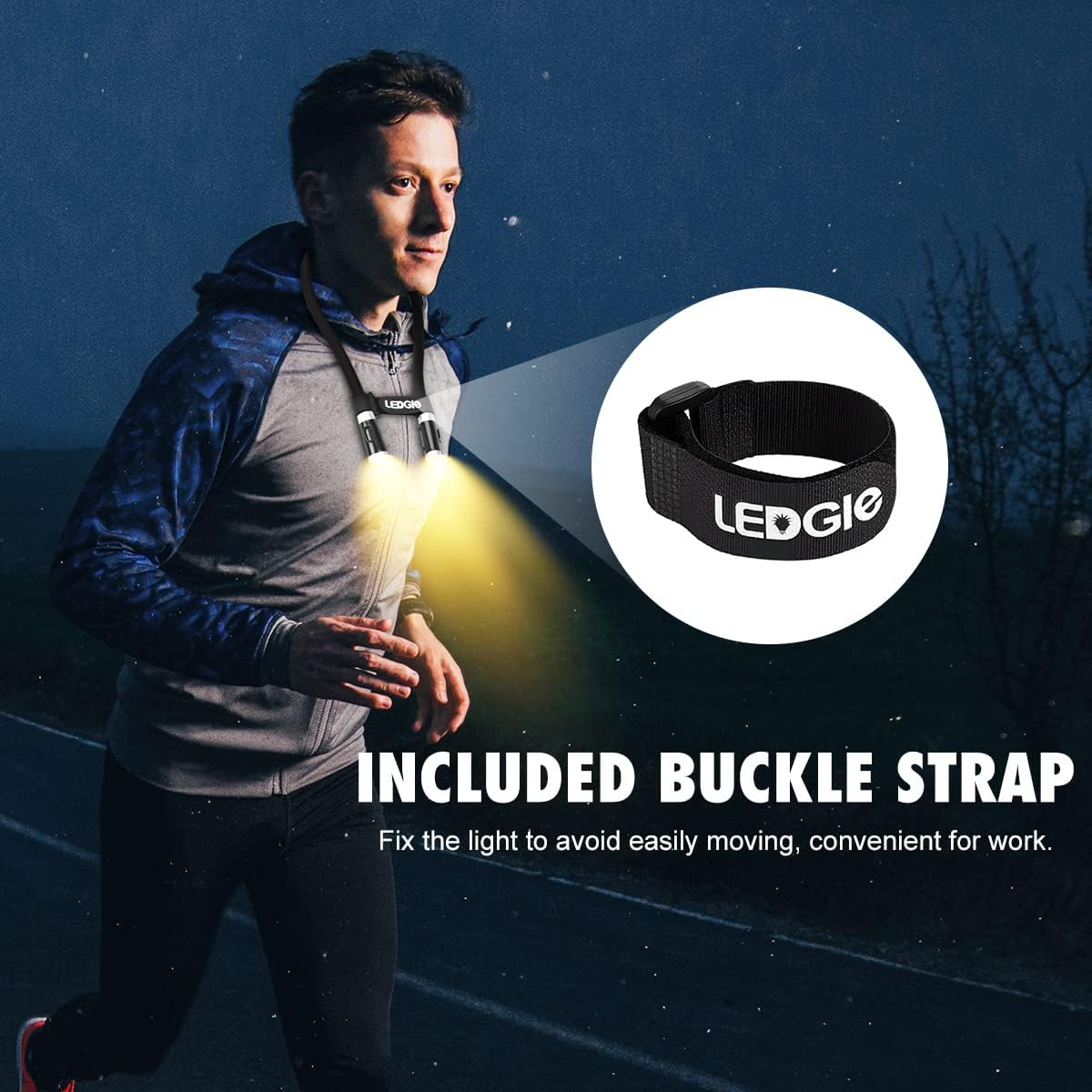 LEDGLE LED Neck Reading Light, Book Light for Reading in Bed, 3 Color Temperatures 6 Adjustable Brightness 1600K 3500K 6000K Flexible Neck Lights for Knitting Reading Crocheting Repairing (Black)