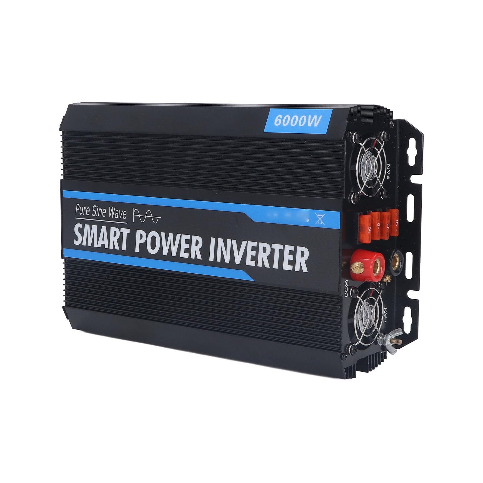 Inverter A Onda Sinusoidale Pura da 6000 W, Convertitore da 12 V CC A 220 V CA per Camper, Casa, Camion, Veicoli, Barca, Adattatore per Auto con Porte USB 5 V 2,4 A, 2 Prese CA