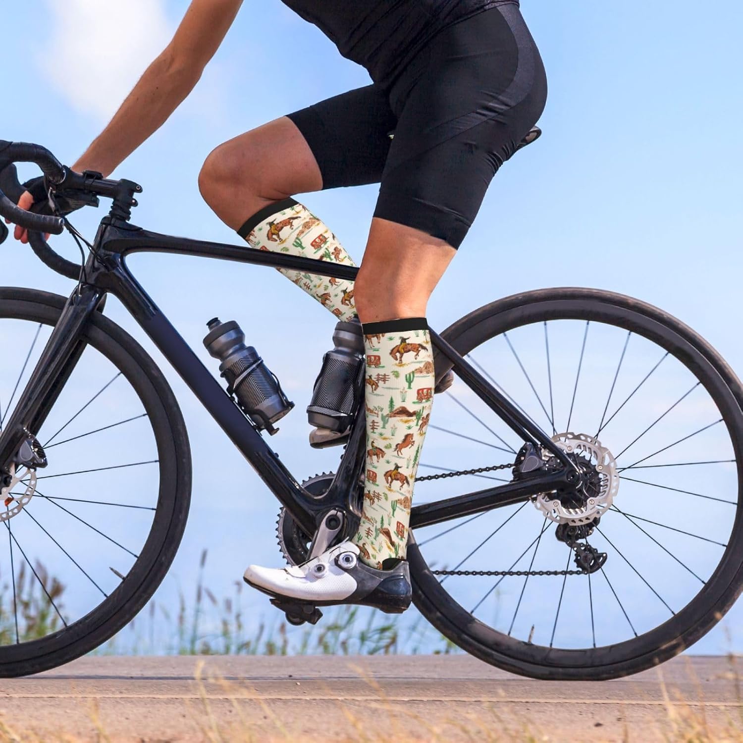 Compression Socks Calf Knee High Support Socks Novelty For Women Men Athletic Running Hiking Nurse - Image 2