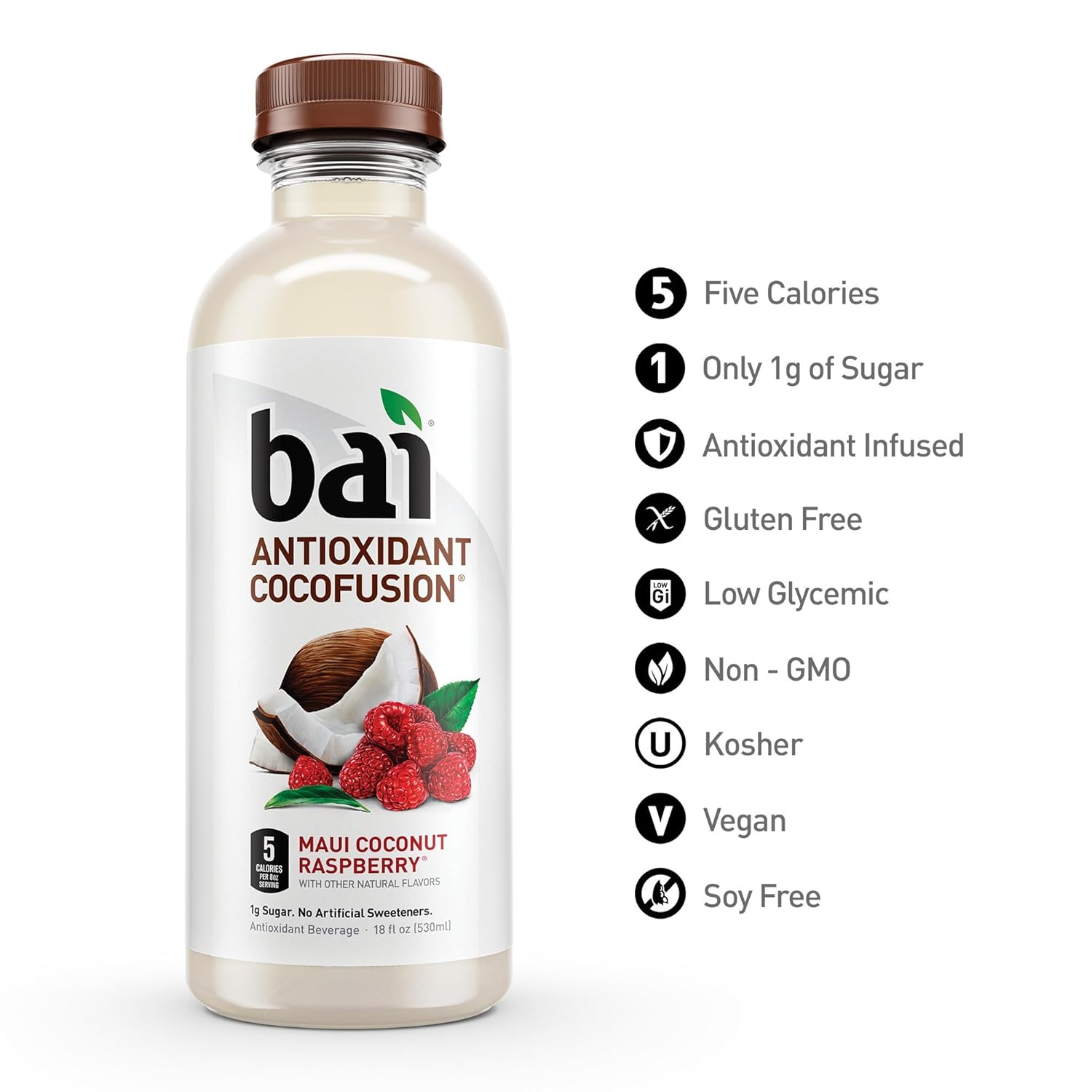 Buy Bai Coconut Flavored Water, Maui Coconut Raspberry ...