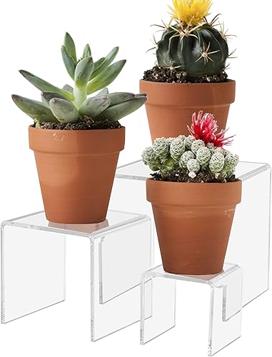 Miniatura 8 de Marketing Holder - Juego de elevadores de 4 piezas transparentes de primera calidad