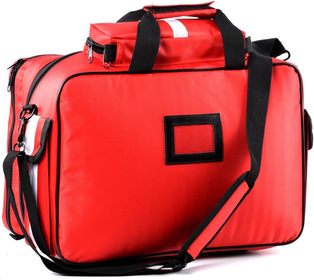 Aurelius EMT Bag Emergency Response First Aid Bag,Medical Supplies Not Included (Red) : Health & Household