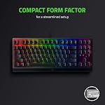 Razer BlackWidow V3 Jeu sans clé TKL Clavier mécanique: Interrupteurs mécaniques verts - Toucher & Cliquez sur - RGB Éclairage par chromatie - Forme compacte - Macros programmables - USB Passé
