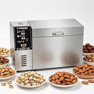 1500/2200w Coffee Roaster, Coffee Bean Roaster, Stainless Steel, with 2.5/5kg Roasting Drum, 360° Rotation, 30-300℃ Adjustable Temperature, for Coffee Beans, Sesame Seeds type5