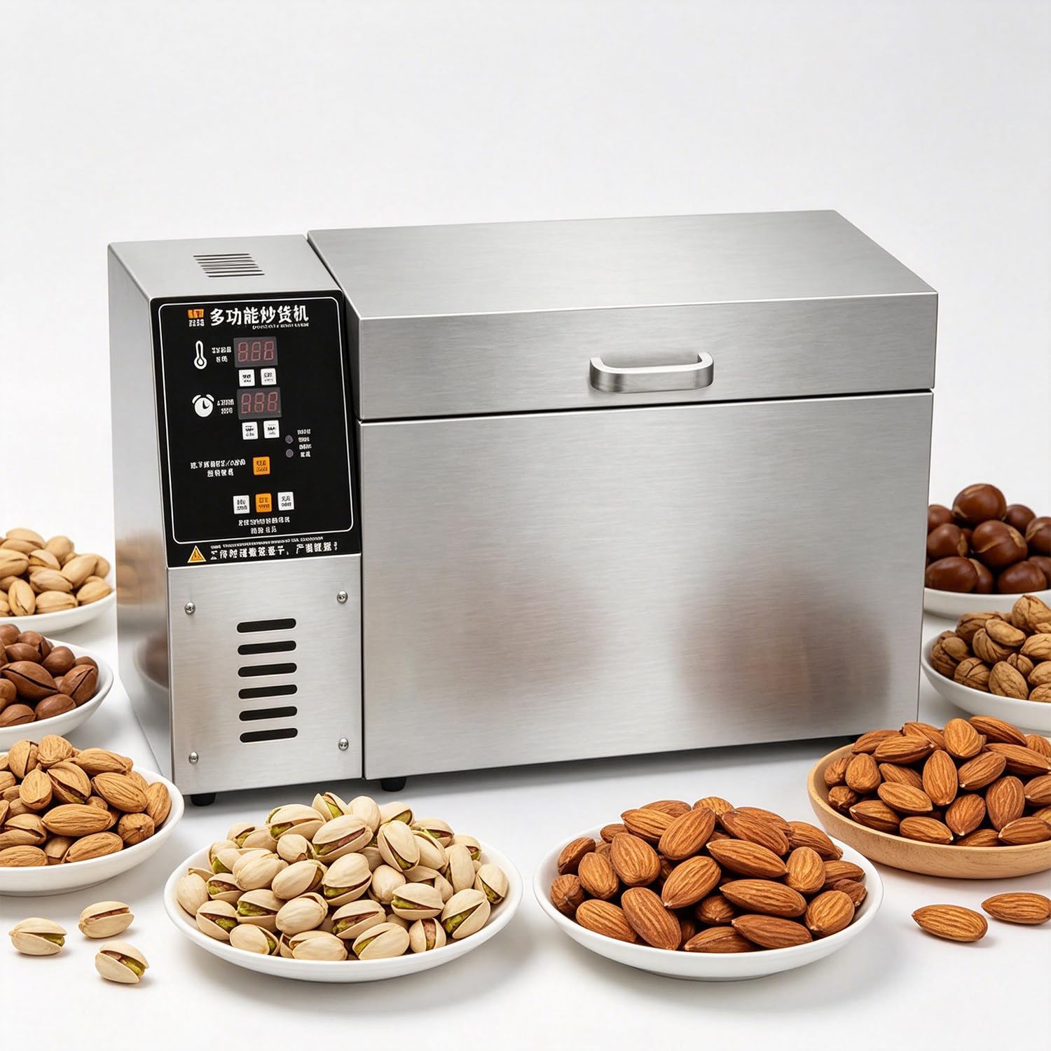 twostronking 1500/2200w Coffee Roaster, Coffee Bean Roaster, Stainless Steel, With 2.5/5kg Roasting Drum, 360° Rotation, 30-300℃ Adjustable Temperature, For Coffee Beans, Sesame Seeds type10