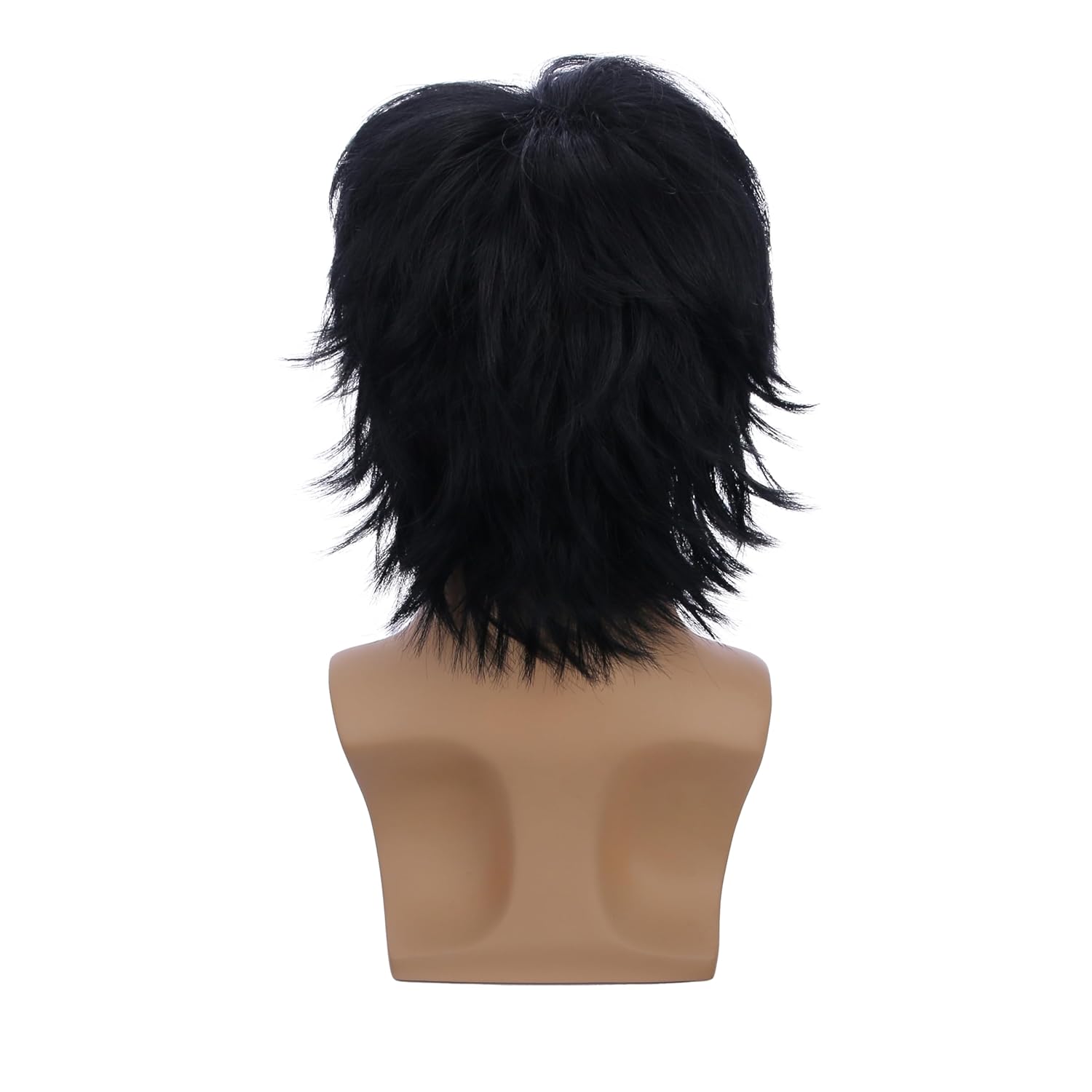 Kids Black Wig Boys Short Black Straight Wig with Bangs Synthetic Wigs Cosplay Hair Wigs - Image 5
