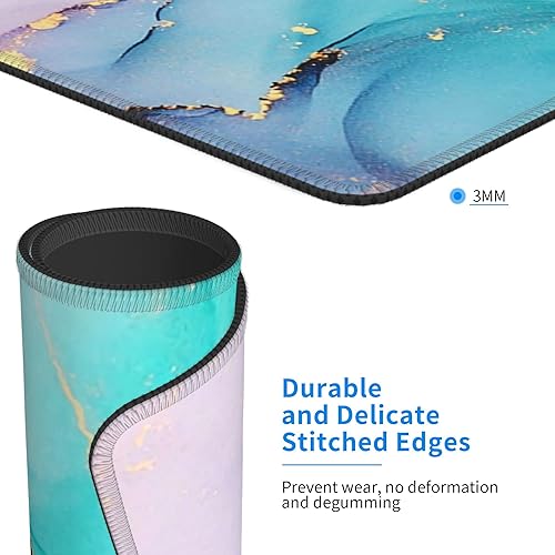 Miniatura 10 de CANFLASHION Alfombrilla de mouse, bonita alfombrilla de mouse con hojas de hierba verde, alfombrilla cuadrada impermeable, base de goma