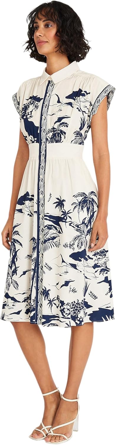 Maggy London Womens Collared Neck Button Down Dress | Multi Occasion Dresses for Women - Image 2