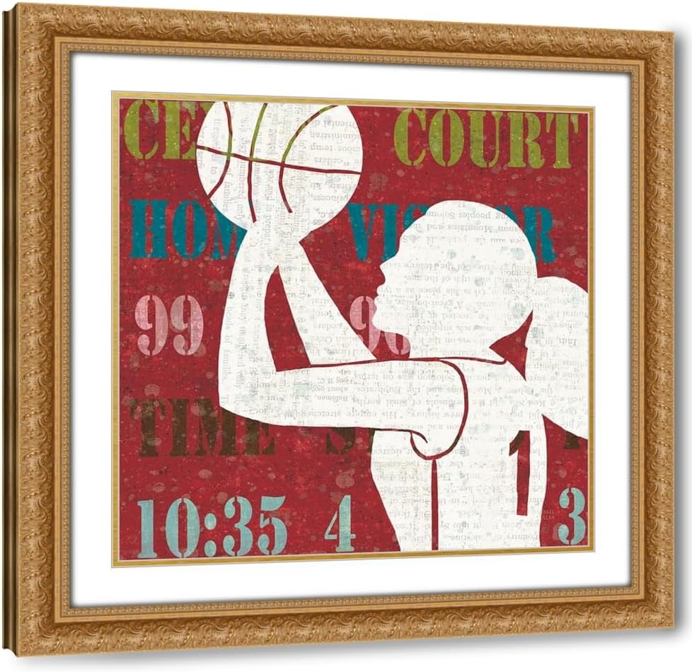 ArtDirect Womens Scoreboard Basketball Custom Framed Art Print Giclee Print or Canvas Options with Various Sizes and Customization by Mullan, Michael