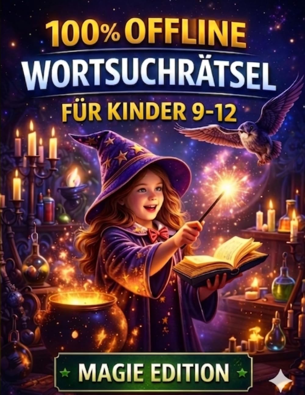 Magische Wortsuchrätsel für Kinder – 100 % Offline Rätselspaß: 100 spannende Wortsuche-Abenteuer mit über 1000 versteckten magischen Begriffen – ... – Wortsuchrätsel für Kinder von 9–12 Jahren)