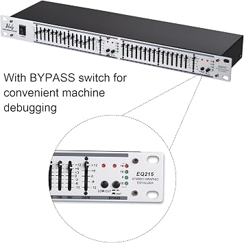 15 Band Graphic Equalizer EQ-215 Dual Channel Rack Mount EQ