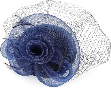 LIUZHIPENG Chapeau Bibi Maille Avec Nœud Femme - Accessoire Mariage Cocktail