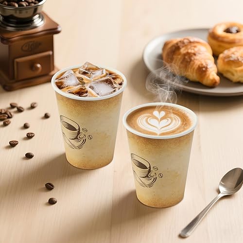 Miniatura 3 de Paquete de 100 vasos de plástico de 16 onzas con tapas y pajitas, resistentes y seguros para alimentos, tazas de café transparentes para bebidas