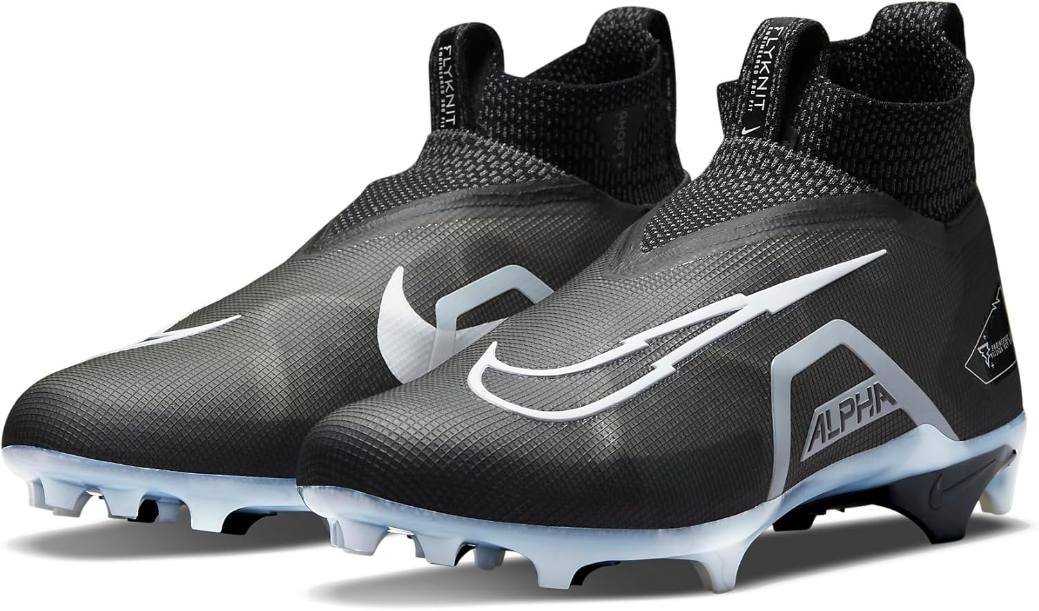 Nike Alpha Menace Elite 3 White/Particle Grey/Opti Yellow/Black Mens Football Cleat.