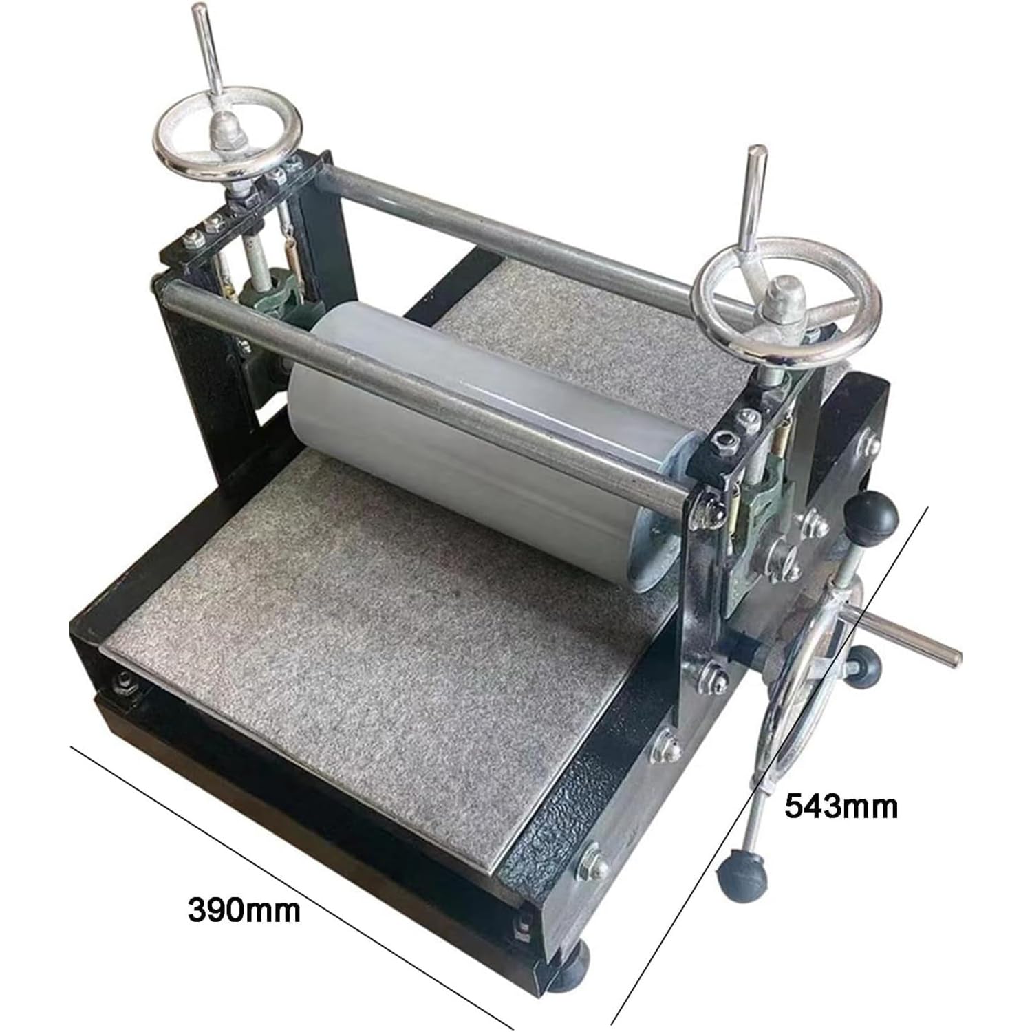 Prensa de impresión de grabado manual, volante grande, altura ajustable, 390 x 543 mm, para monotipo de bloque y tipografía