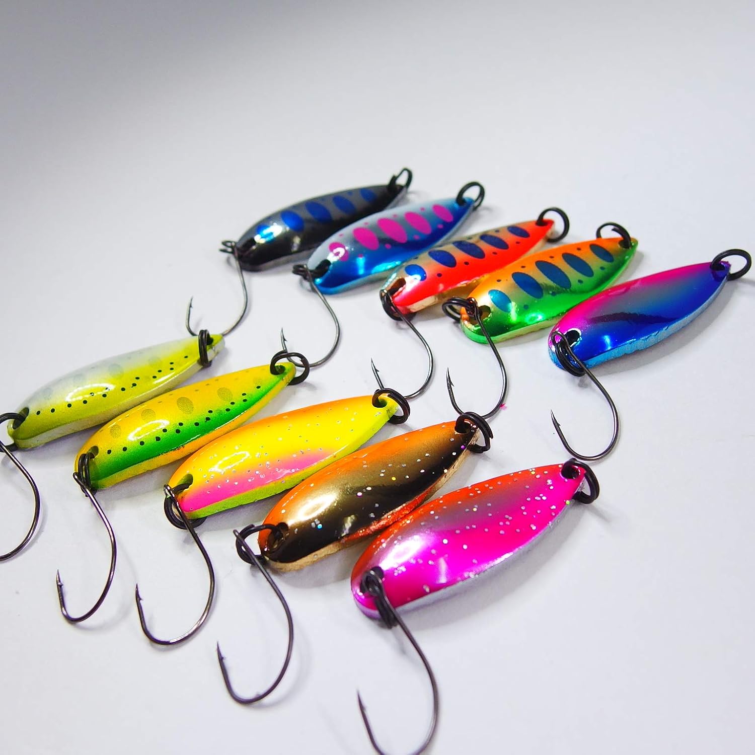 momolures Trout Fishing Spoon lure TIMO Native Color 2.8g 3.5g 4.2g Assort Set Forest MIU Style (4.2g - 10pcs Assort) - Image 4