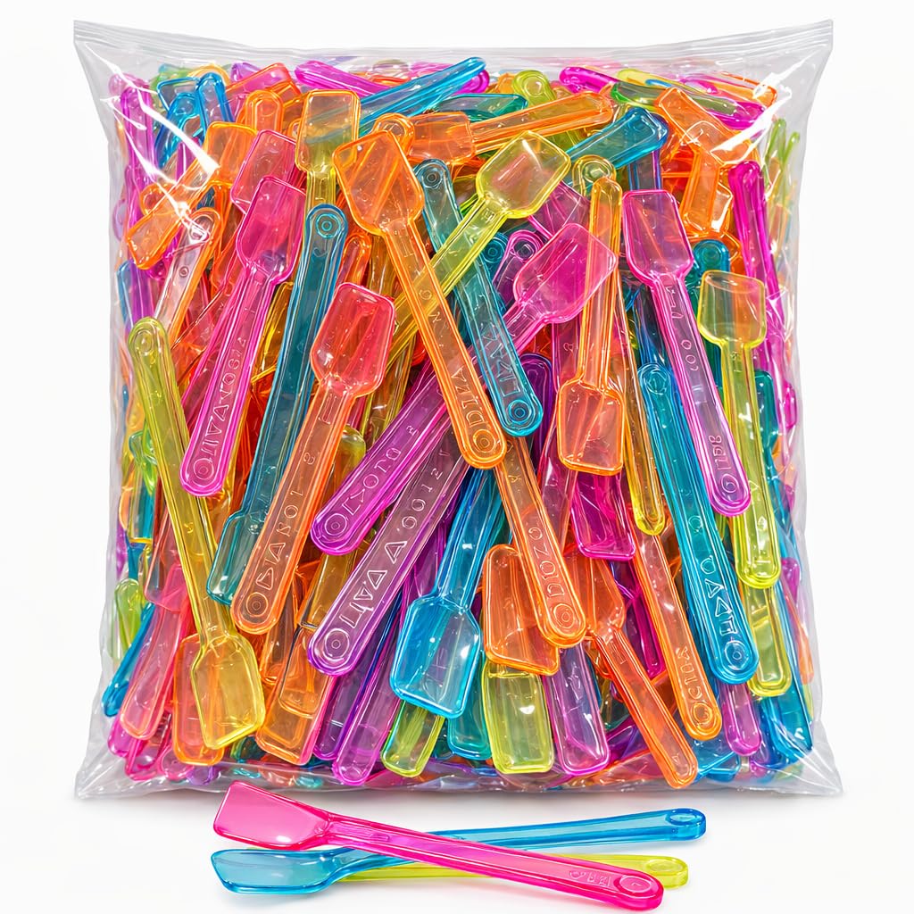 Mehrweg Eislöffel 1 kg bunt sortiert – Eisspaten 10 cm – ideal für Eis, Slush, Desserts, Gastronomie & Party