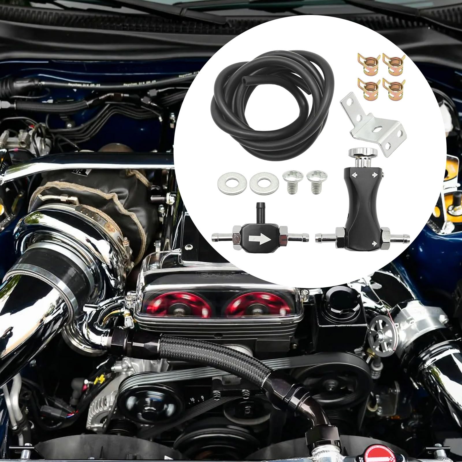 Hoypeyfiy Contrôleur de boost, kit de contrôle manuel Turbo Boost, valve de purge bilatérale réglable pour turbo turbo diesel essence